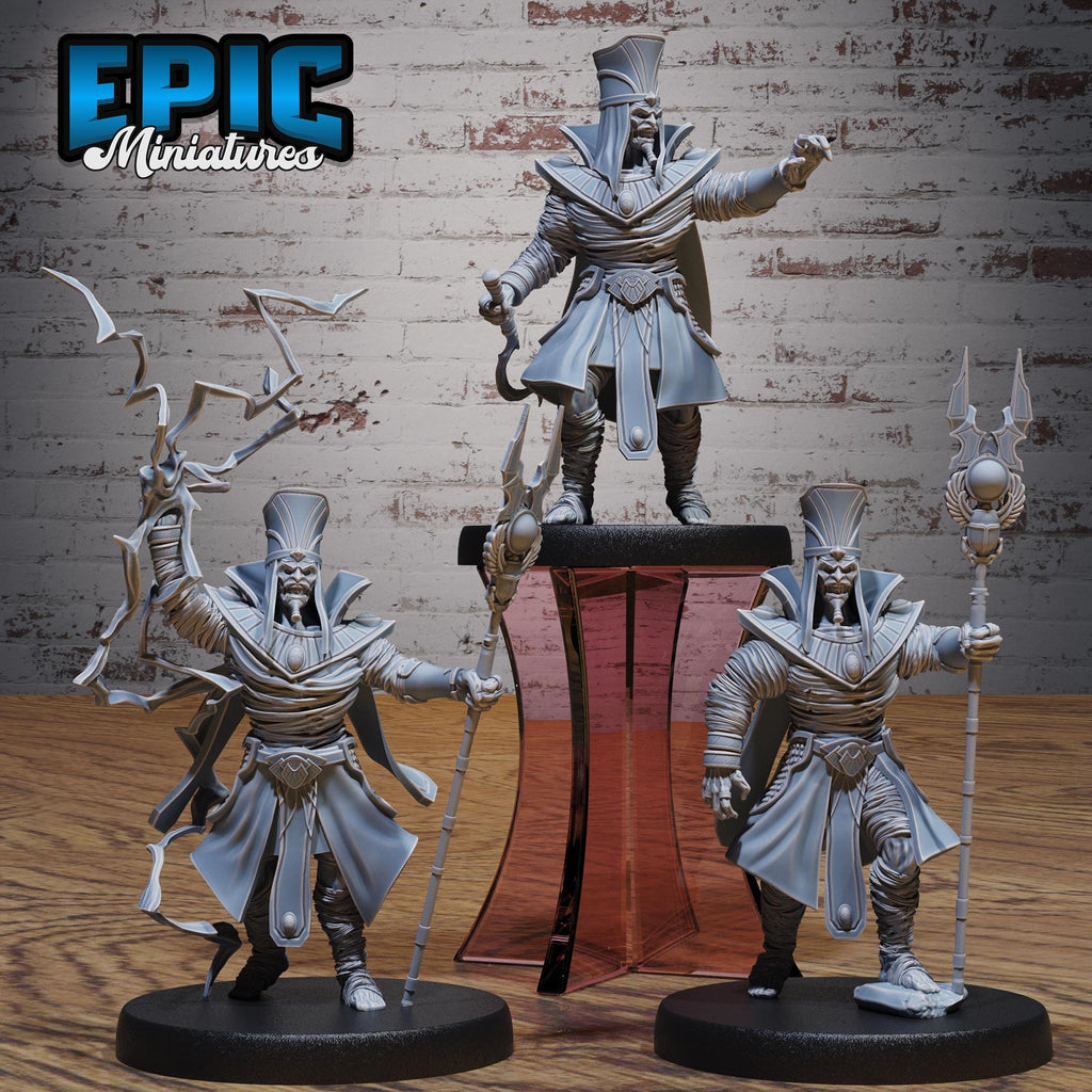 Mummy Lord Set of 3 DND miniatures group photo Death Desert
