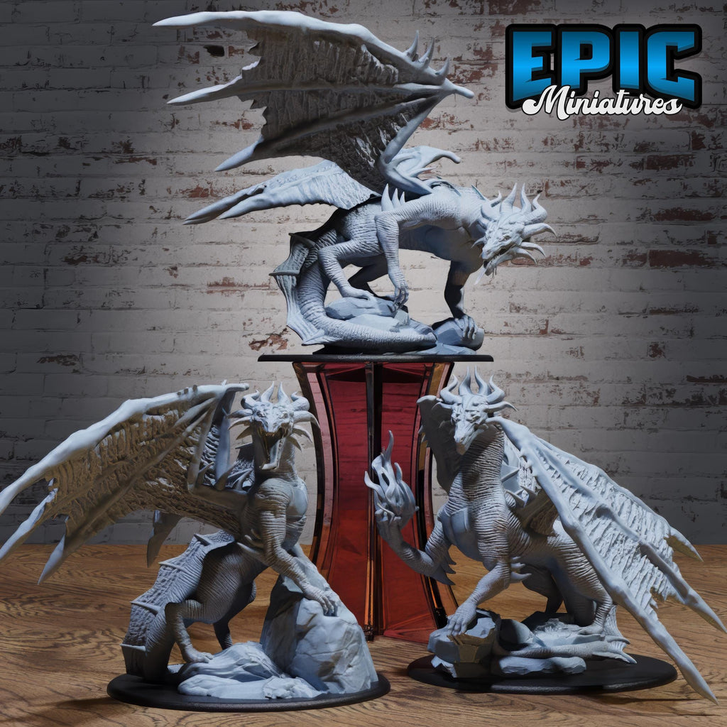 Poison Dragon Set of 3 DND miniatures group photo Wild Bandits