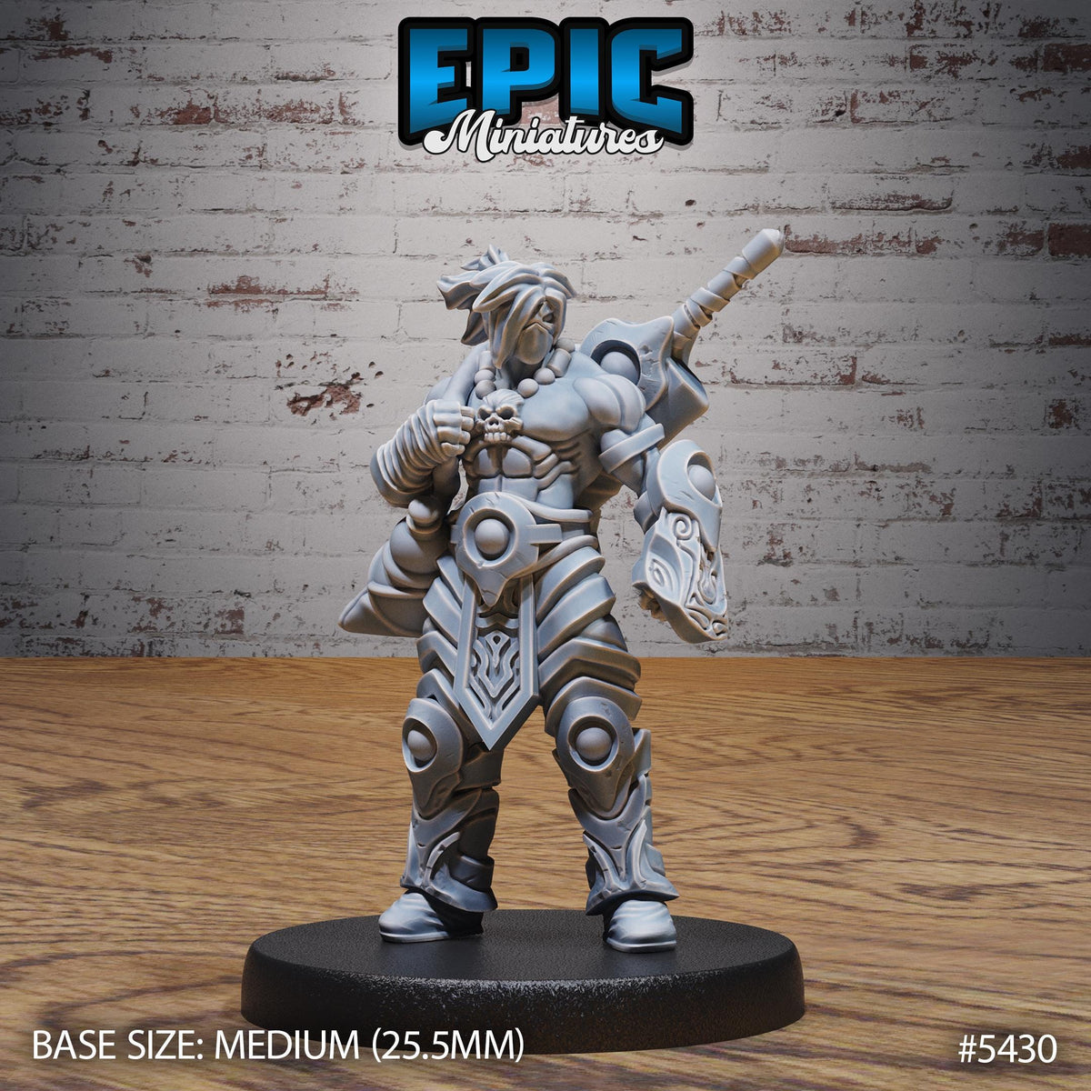Masked Headhunter Option #5430 front DND miniature Wild Bandits 16k resin