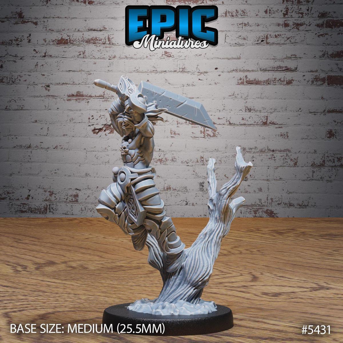Masked Headhunter Option #5431 front DND miniature Wild Bandits 16k resin