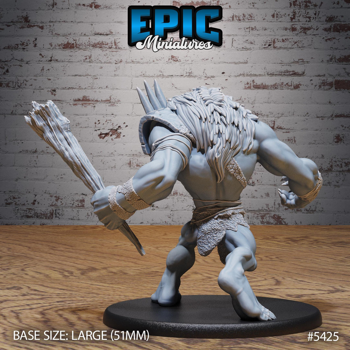 Longneck Troll Option #5425 back DND miniature Wild Bandits 16k resin