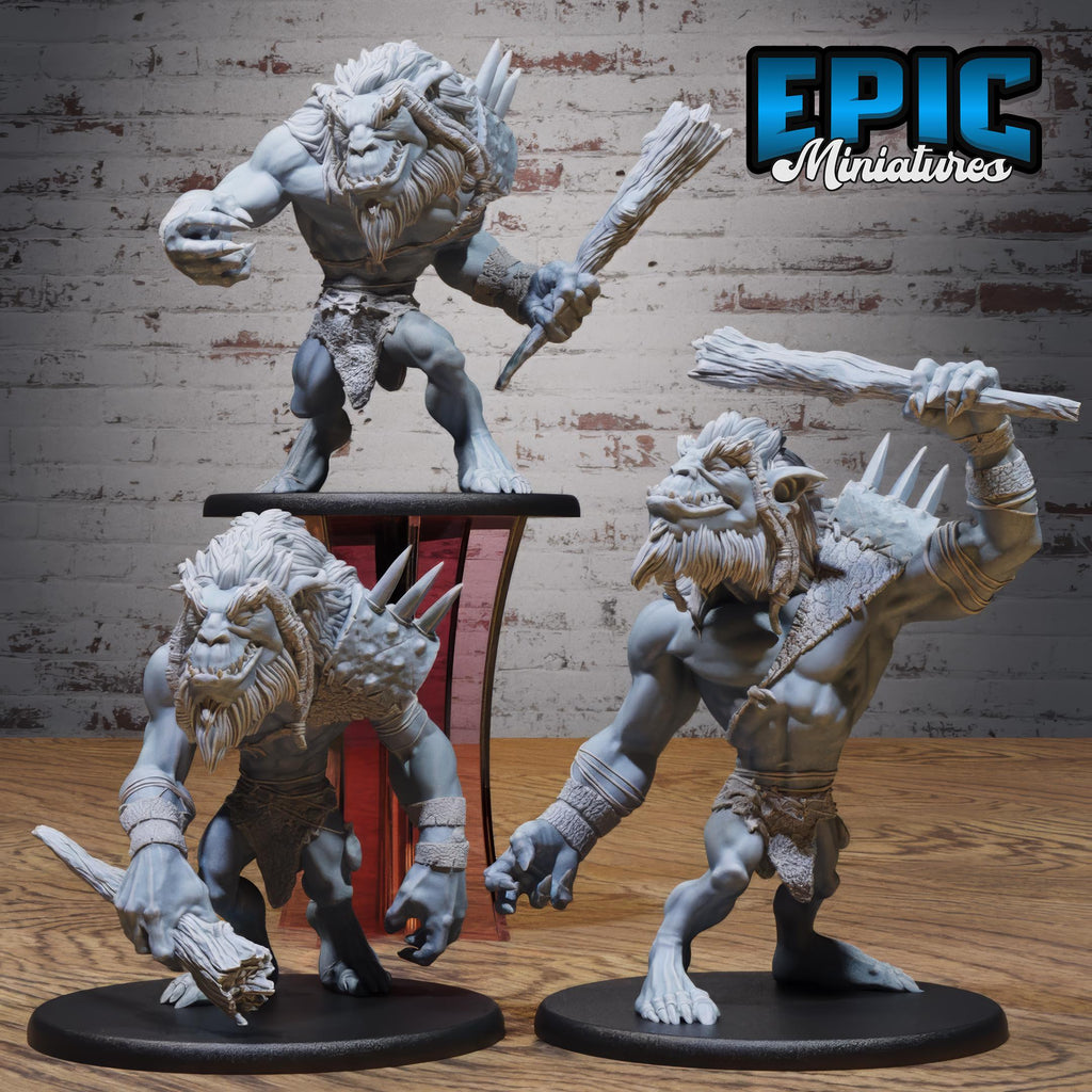 Longneck Troll Set of 3 DND miniatures group photo Wild Bandits