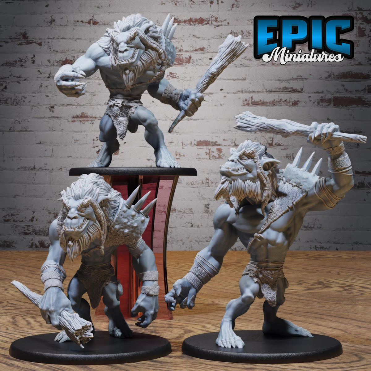 Longneck Troll Set of 3 DND miniatures group photo Wild Bandits