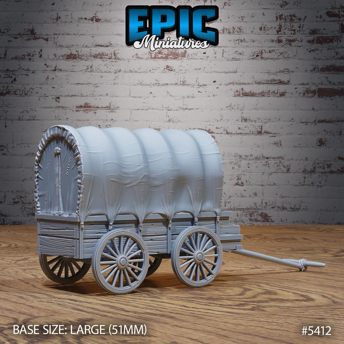 Mimic Horse Wagon Option #5412 (3) front DND miniature Wild Bandits 16k resin
