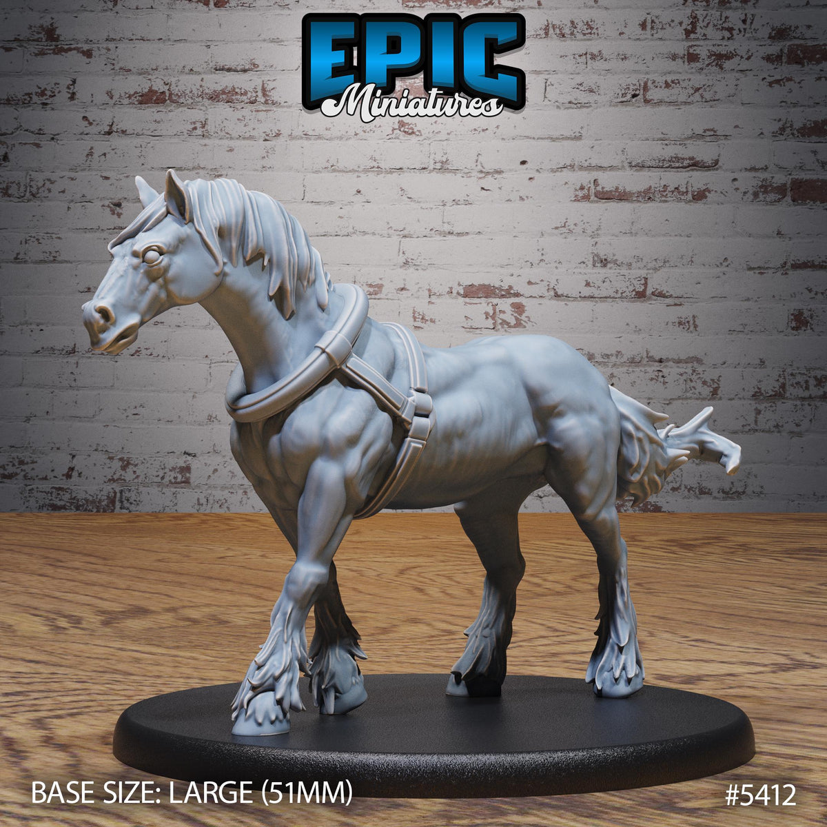 Mimic Horse Wagon Option #5412 (4) front DND miniature Wild Bandits 16k resin