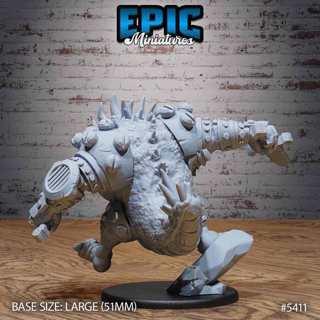 Bulky Lizard Bandit Option #5411 back DND miniature Wild Bandits 16k resin
