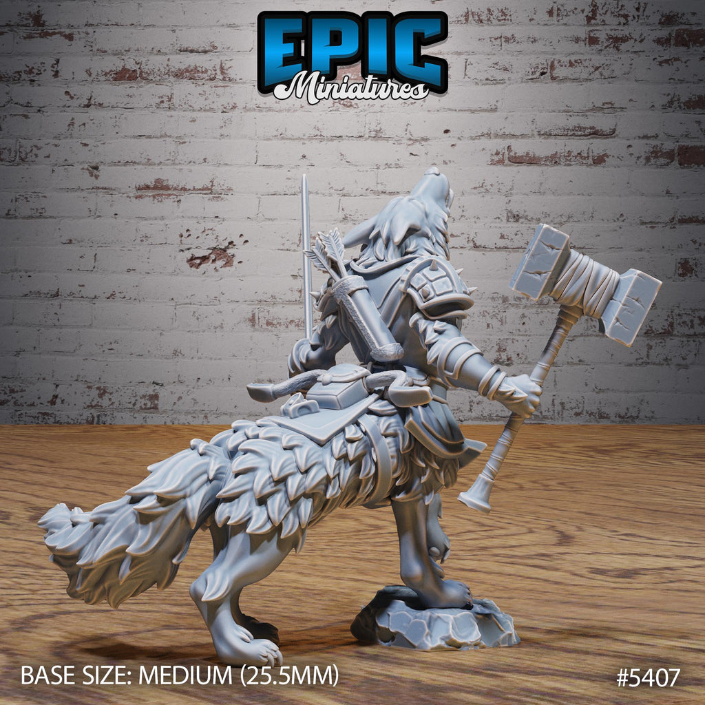 Shepherd Dog Centaur Option #5407 front DND miniature Wild Bandits 16k resin