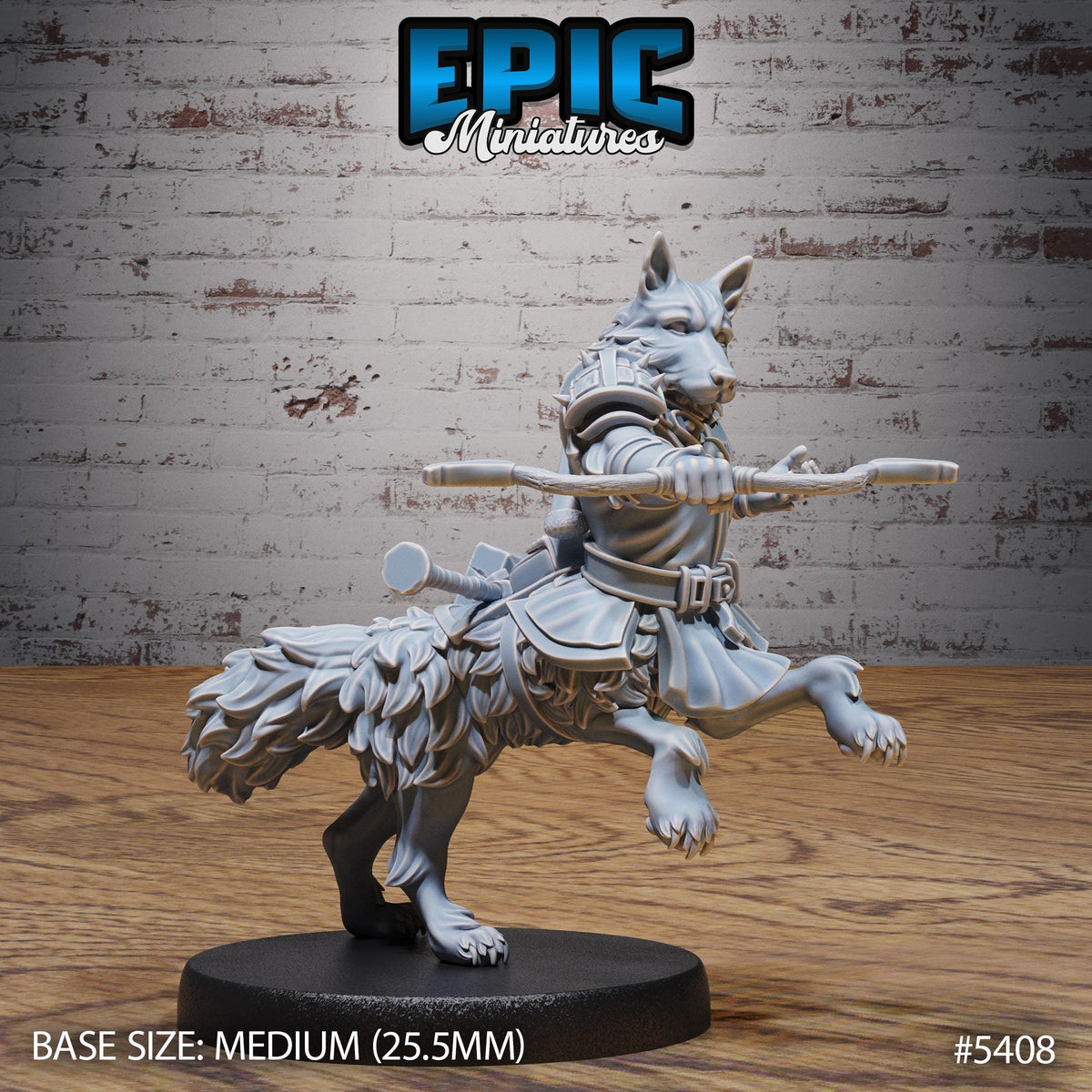 Shepherd Dog Centaur Option #5407 back DND miniature Wild Bandits 16k resin