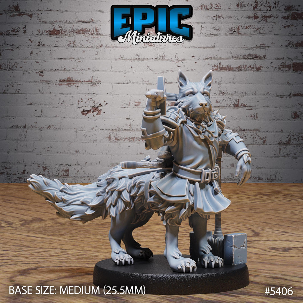 Shepherd Dog Centaur Option #5408 back DND miniature Wild Bandits 16k resin