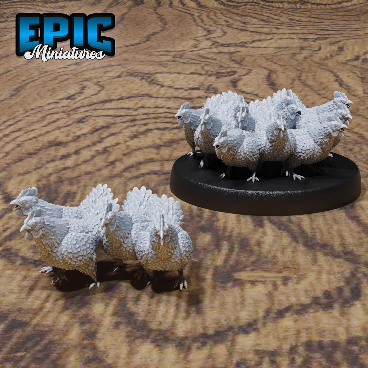 Chicken Swarm Set of 2 DND miniatures group photo Wild Bandits
