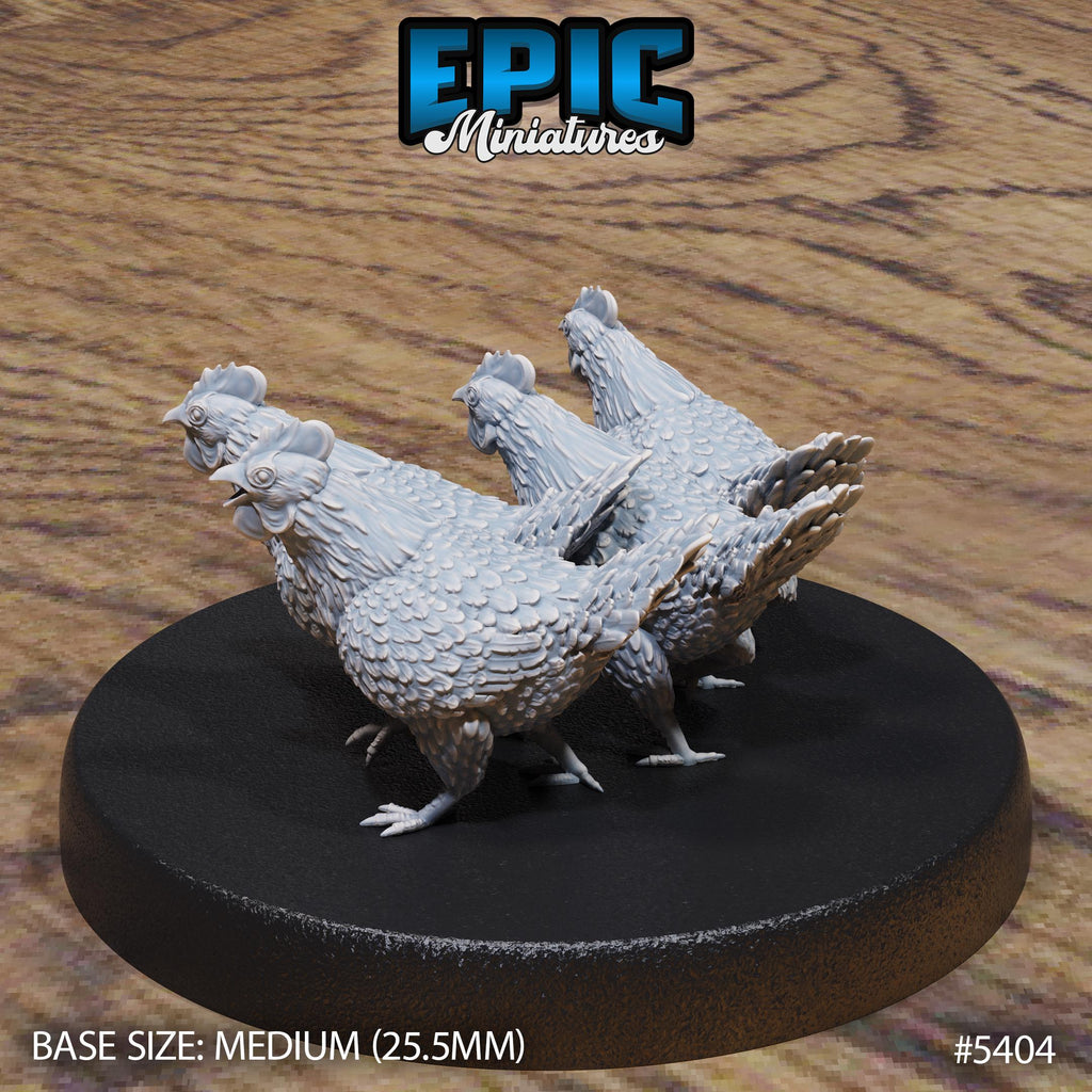 Chicken Swarm Option #5404 front DND miniature Wild Bandits 16k resin