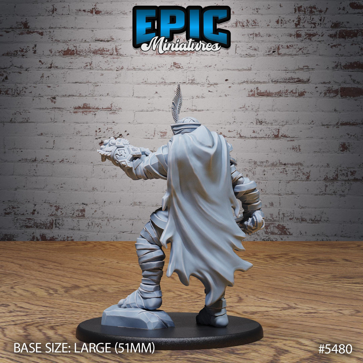 Mummy Champion Option #5480 back DND miniature Death Desert 16k resin