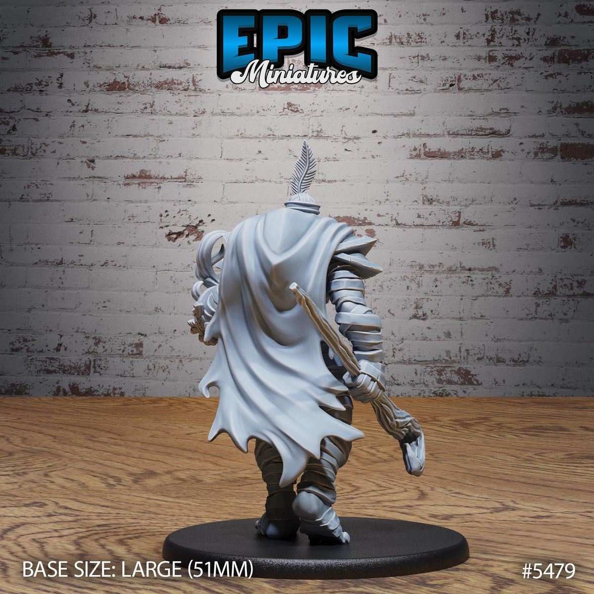 Mummy Champion Option #5479 back DND miniature Death Desert 16k resin
