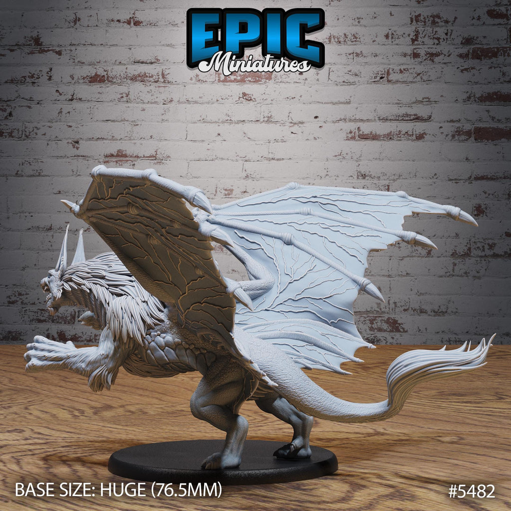 Dragonne Option #5482 back DND miniature Death Desert 16k resin