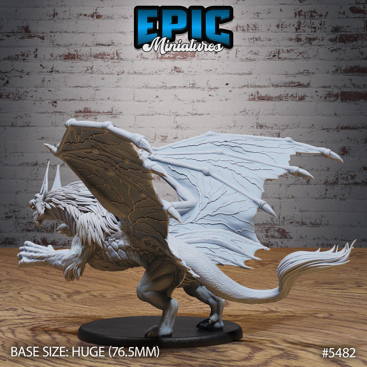 Dragonne Option #5482 back DND miniature Death Desert 16k resin