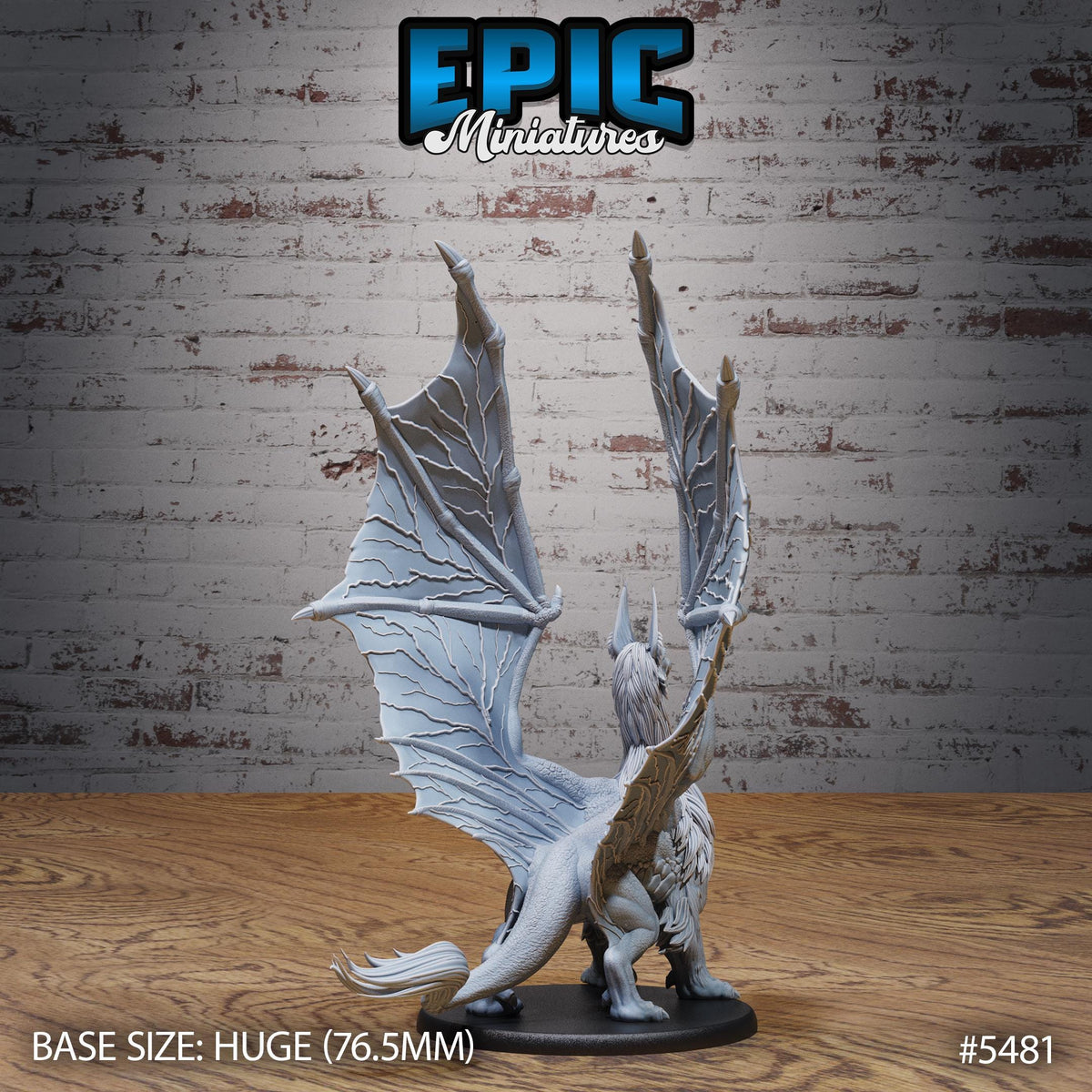 Dragonne Option #5481 back DND miniature Death Desert 16k resin