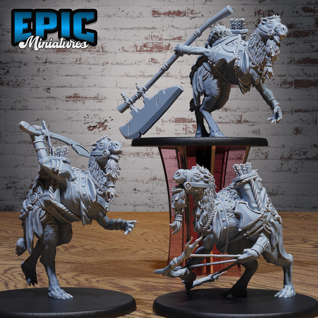 Camel Folk Warrior Set of 3 DND miniatures group photo Death Desert