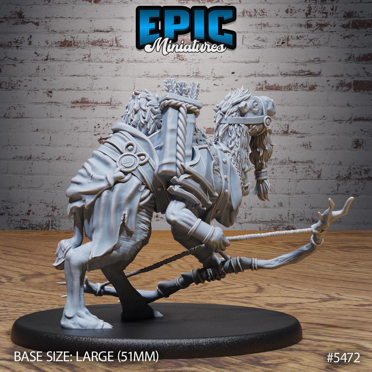 Camel Folk Warrior Option #5472 back DND miniature Death Desert 16k resin