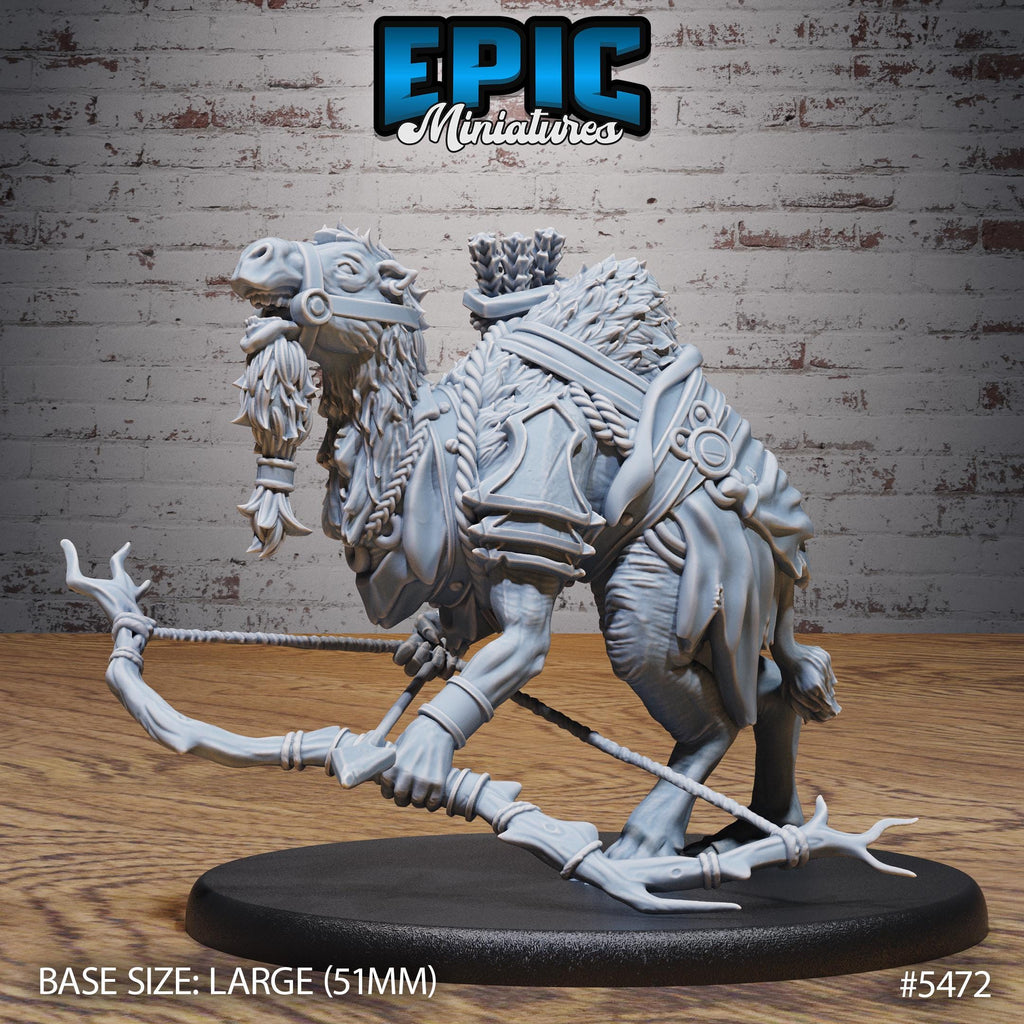 Camel Folk Warrior Option #5472 front DND miniature Death Desert 16k resin