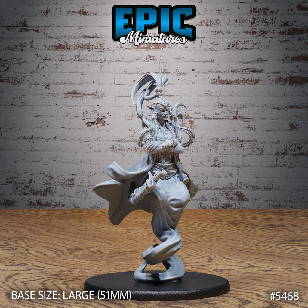 Djinni Female Option #5468 front DND miniature Death Desert 16k resin