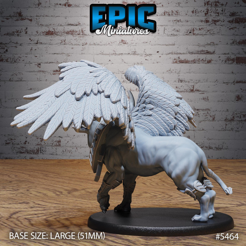 Winged Red Bull Beast Option #5464 back DND miniature Death Desert 16k resin