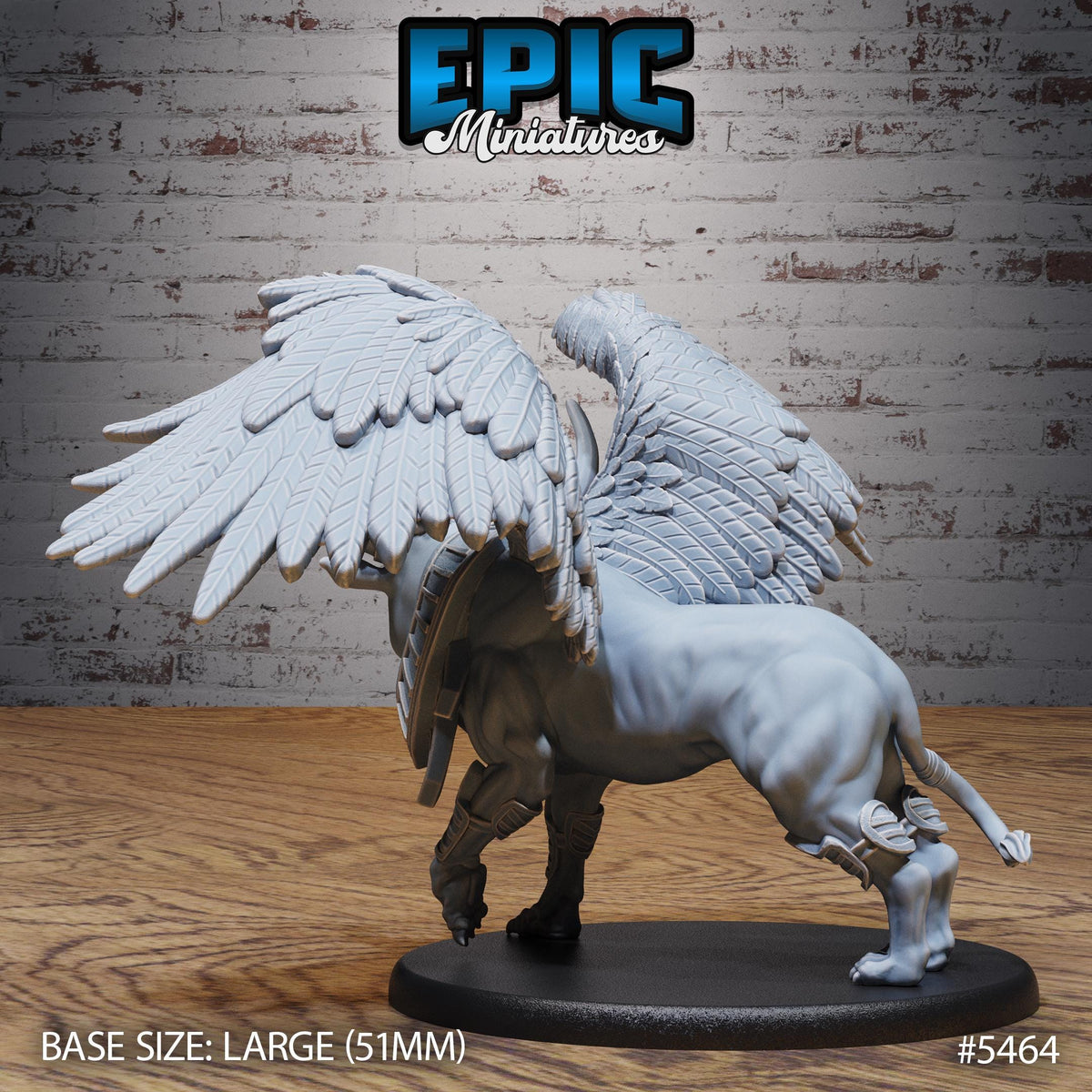 Winged Red Bull Beast Option #5464 back DND miniature Death Desert 16k resin