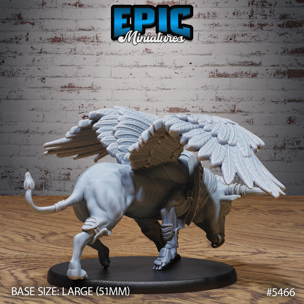 Winged Red Bull Beast Option #5466 back DND miniature Death Desert 16k resin
