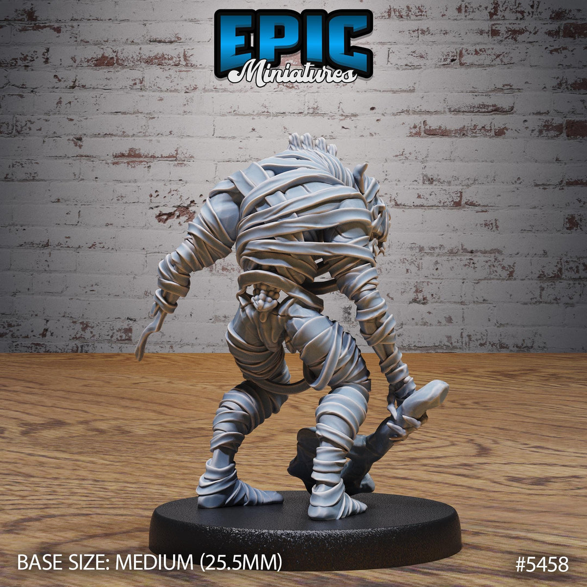 Gnoll Mummy Option #5458 back DND miniature Death Desert 16k resin