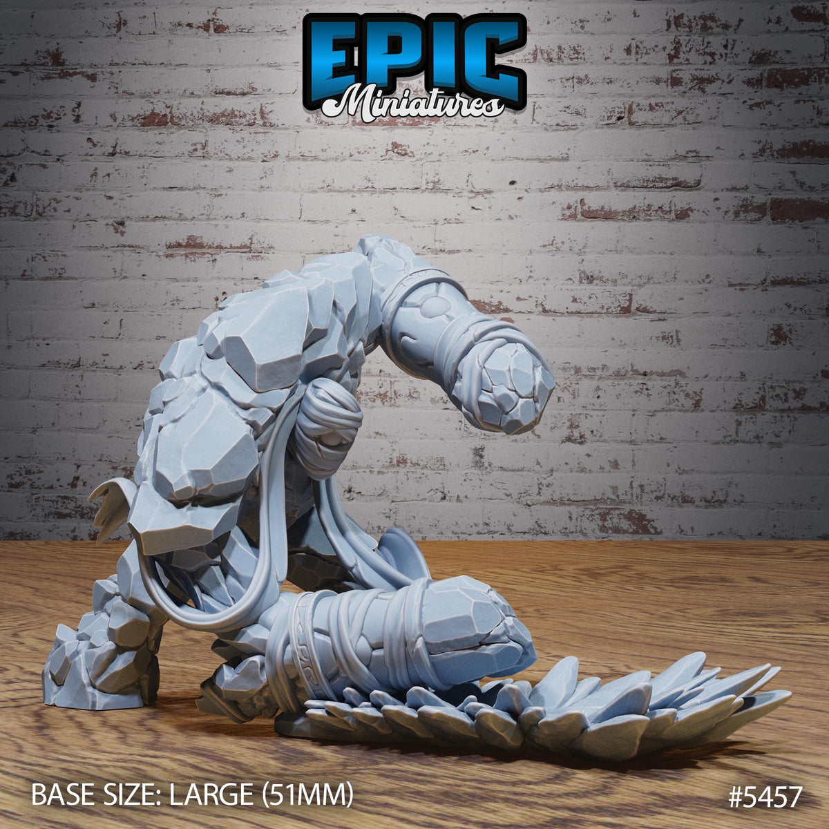 Desert Golem Option #5456 back DND miniature Death Desert 16k resin