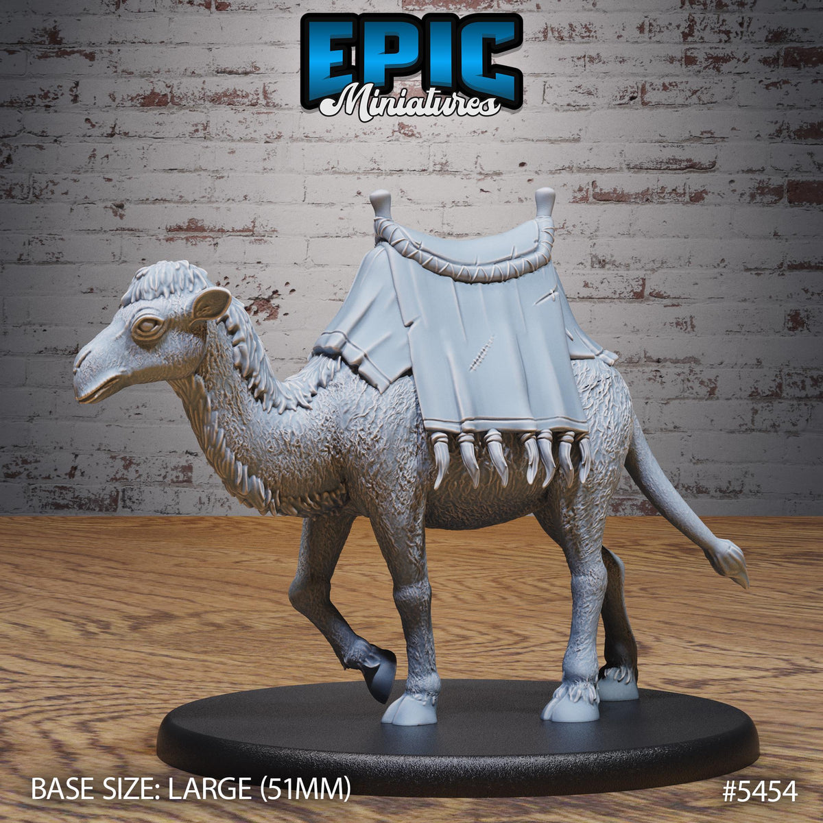 Camel Mount Option #5454 front DND miniature Death Desert 16k resin