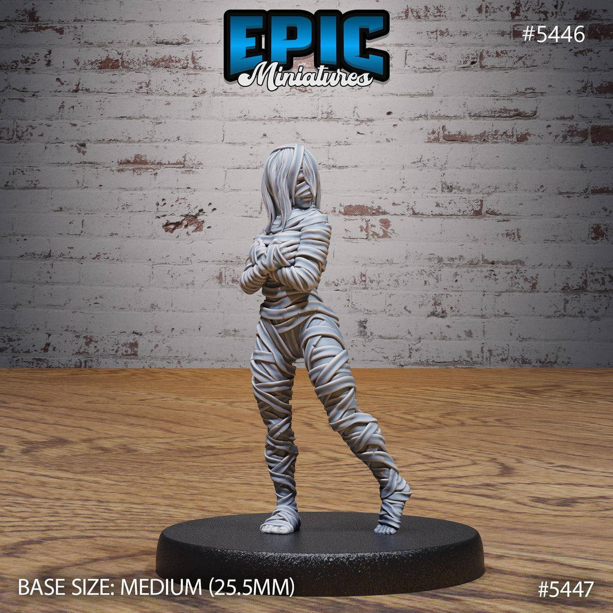 Mummy Army Option #5446 front DND miniature Death Desert 16k resin