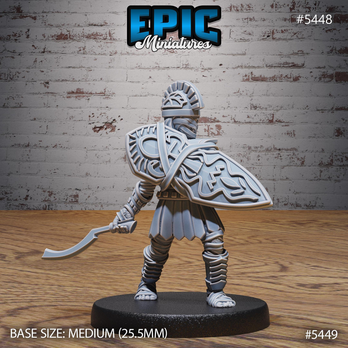 Mummy Army Option #5448 front DND miniature Death Desert 16k resin