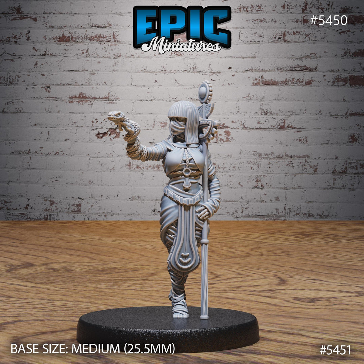 Mummy Army Option #5450 front DND miniature Death Desert 16k resin