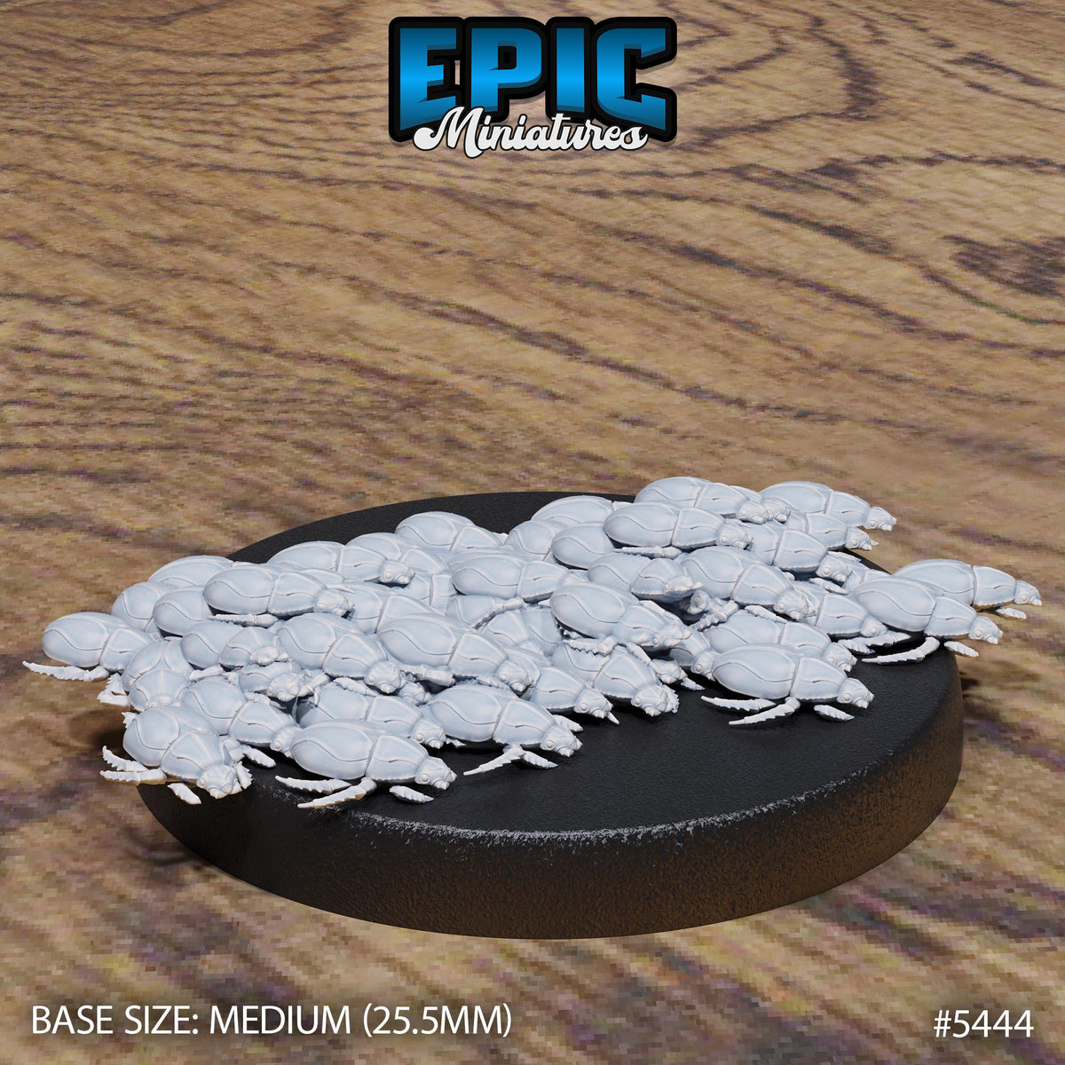 Scarab Swarm 5 beetles You Choose front DND miniature Death Desert 16k resin