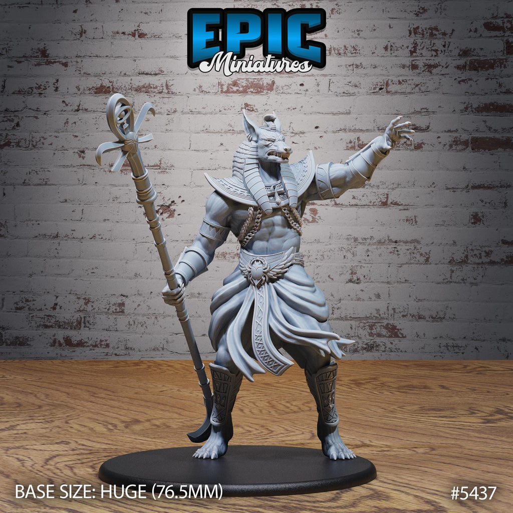 Anubis God Avatar Option #5437 front DND miniature Death Desert 16k resin