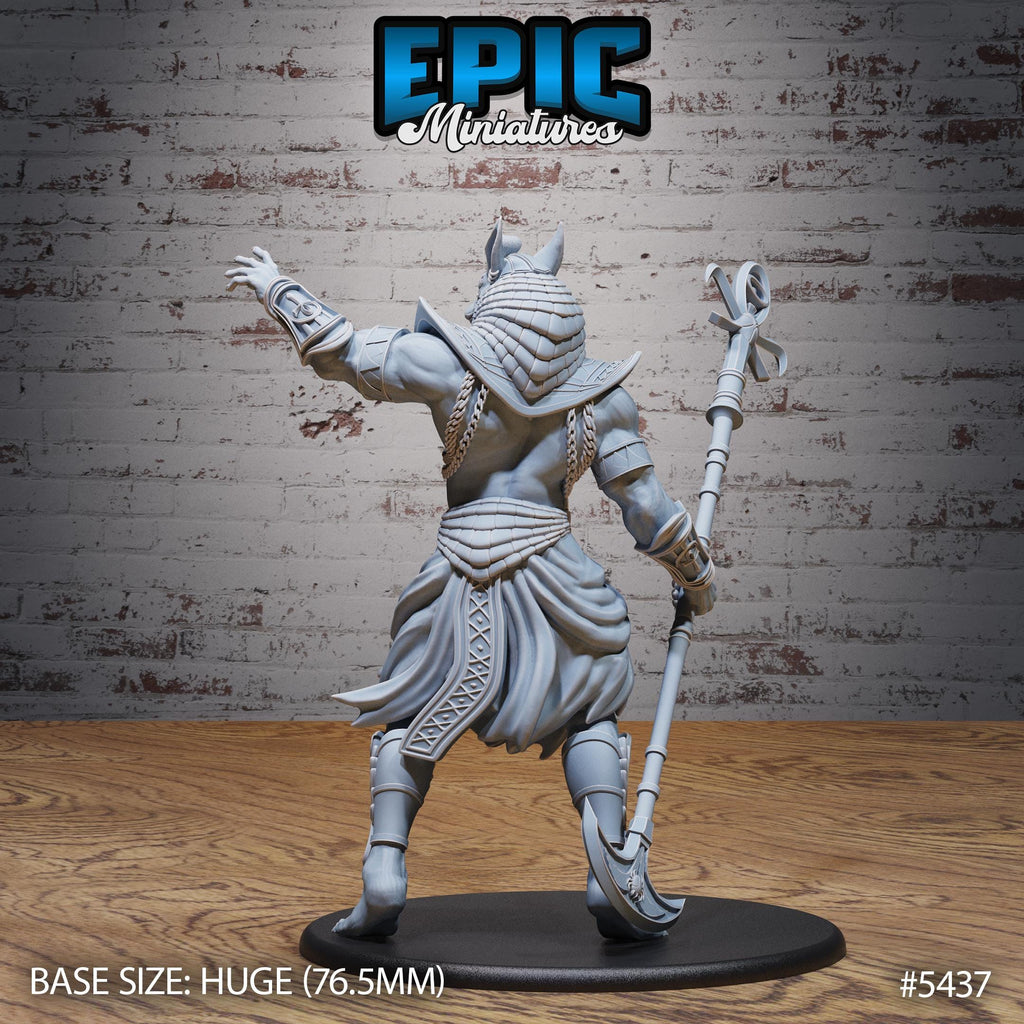 Anubis God Avatar Option #5438 front DND miniature Death Desert 16k resin