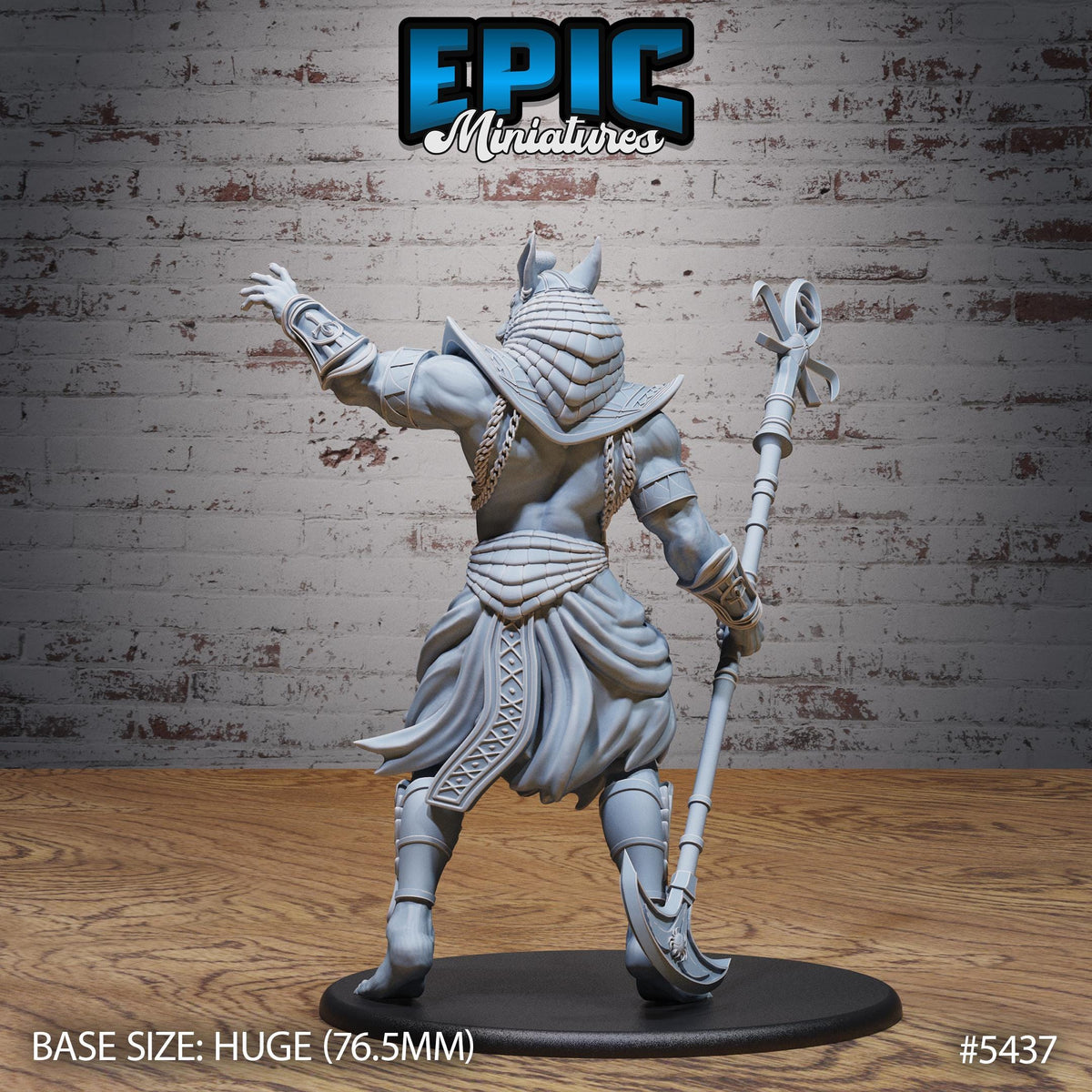 Anubis God Avatar Option #5438 front DND miniature Death Desert 16k resin