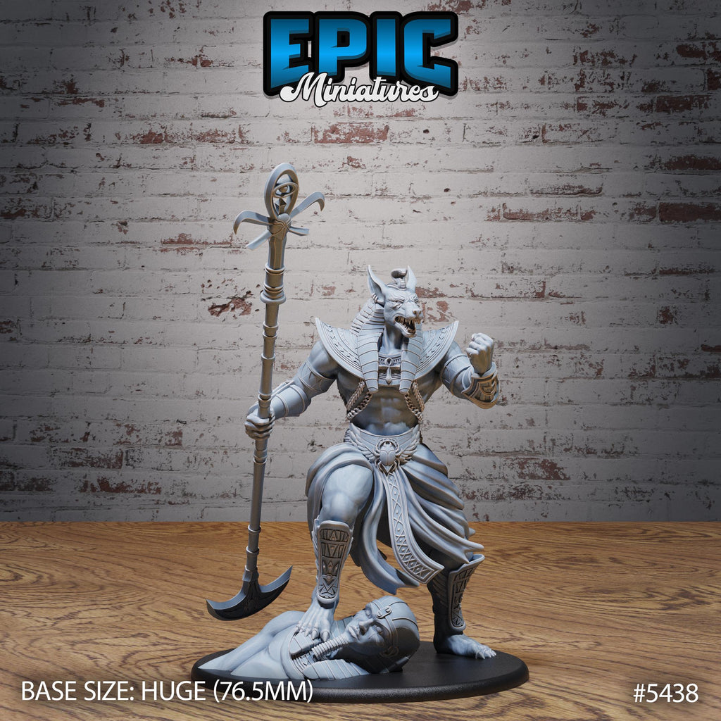 Anubis God Avatar Option #5439 front DND miniature Death Desert 16k resin