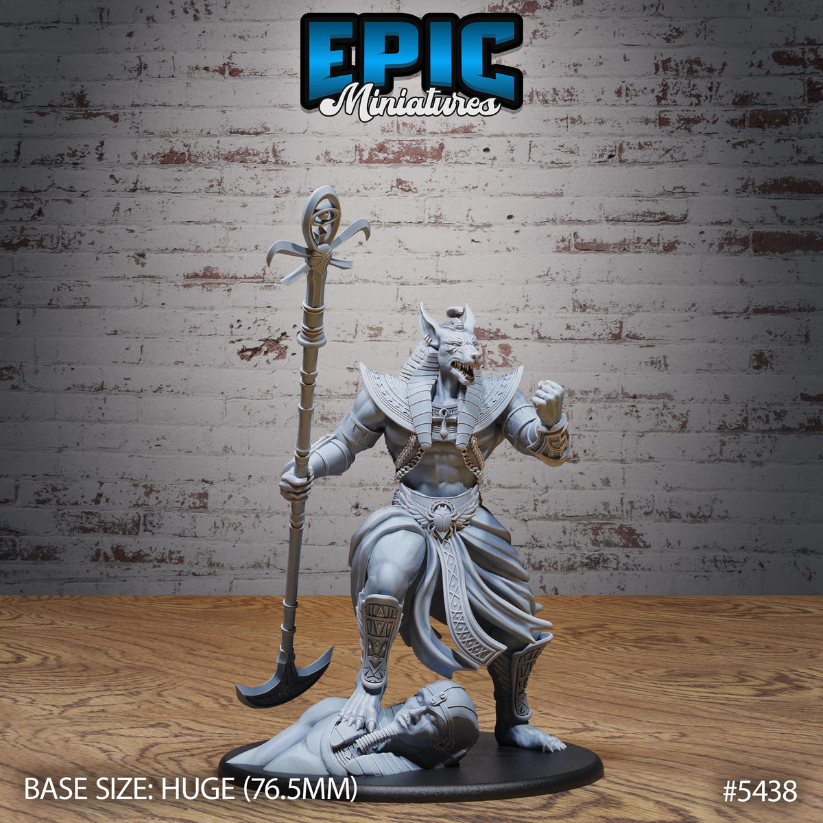 Anubis God Avatar Option #5439 front DND miniature Death Desert 16k resin