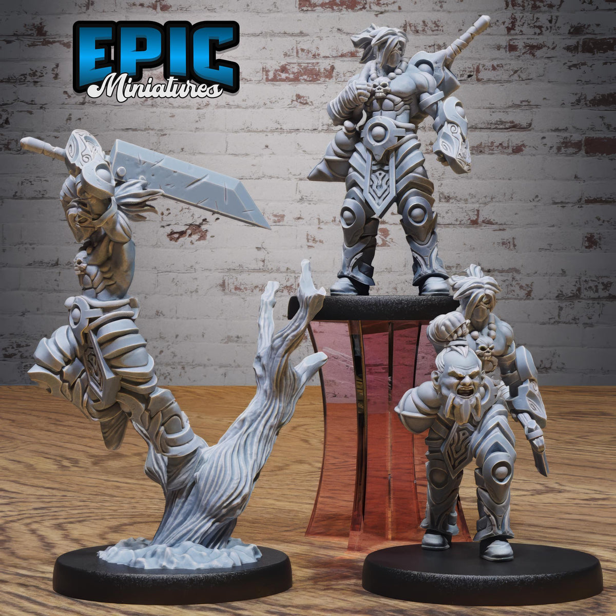 Masked Headhunter Set of 3 DND miniatures group photo Wild Bandits