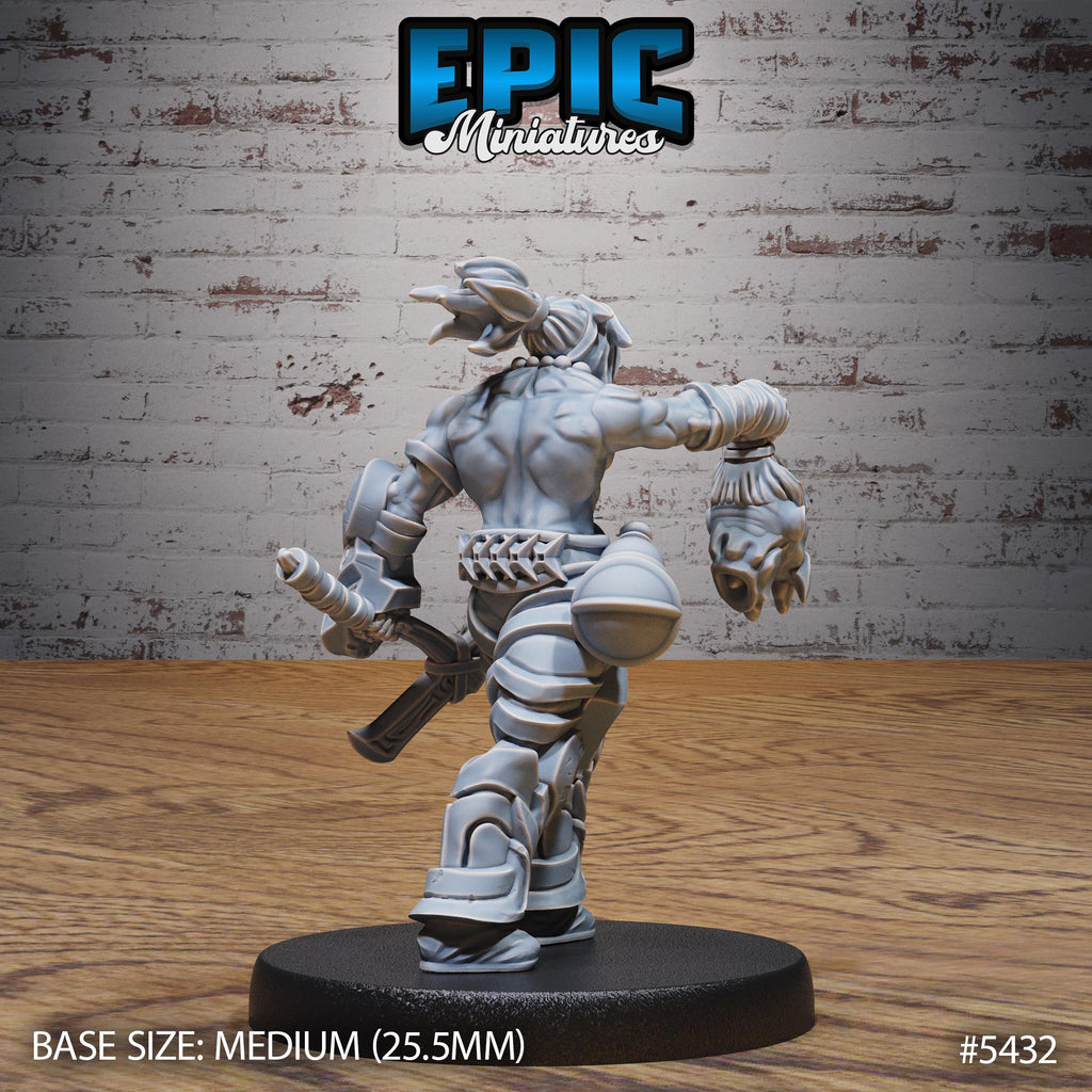 Masked Headhunter Option #5432 back DND miniature Wild Bandits 16k resin