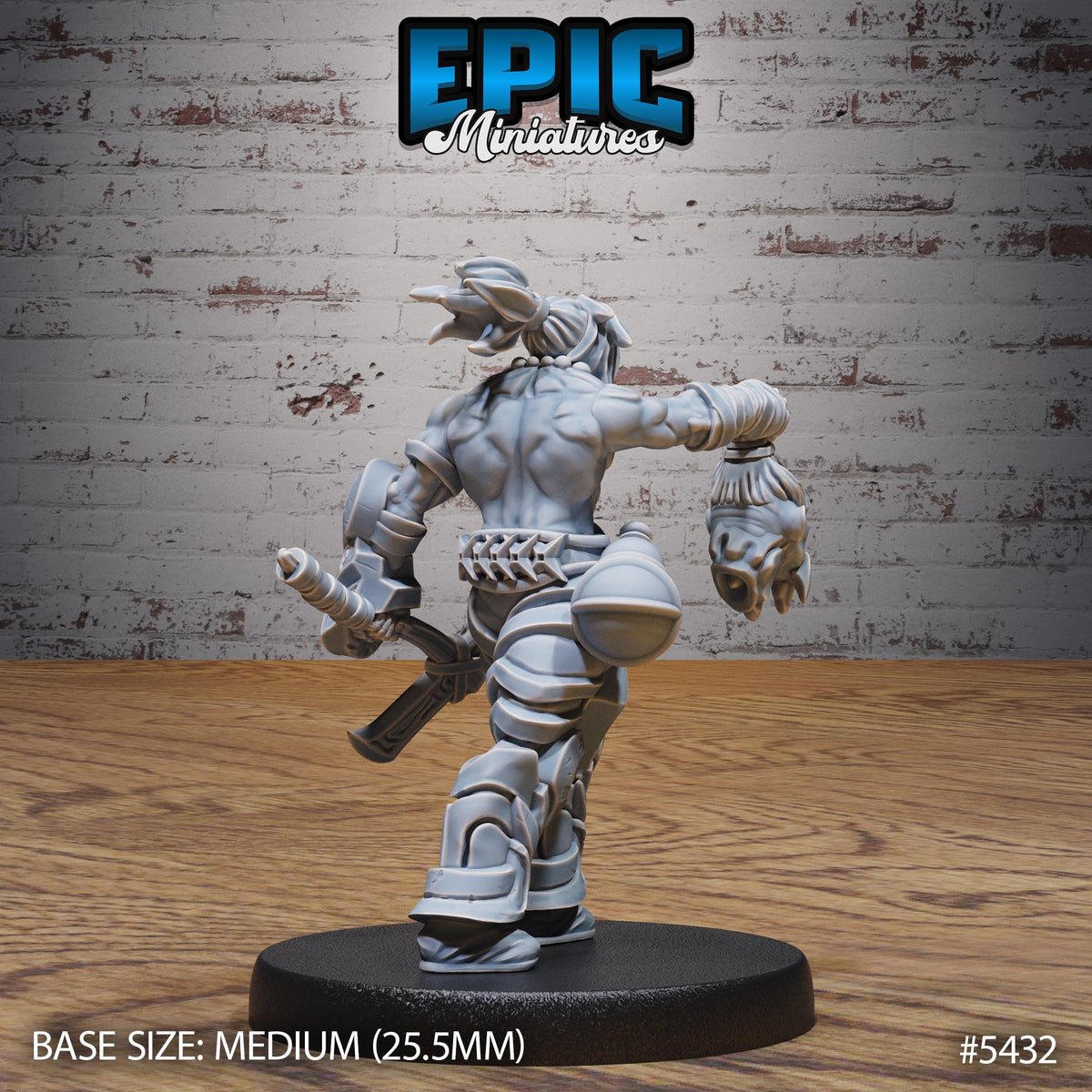 Masked Headhunter Option #5432 back DND miniature Wild Bandits 16k resin