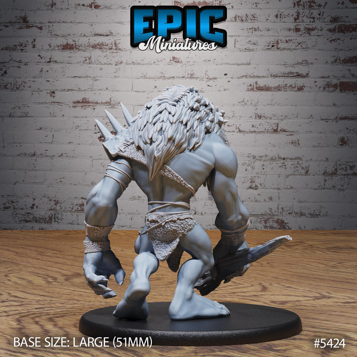 Longneck Troll Option #5424 back DND miniature Wild Bandits 16k resin