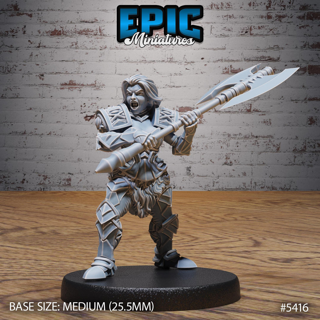 Dwarf Female Bandit Option #5415 back DND miniature Wild Bandits 16k resin