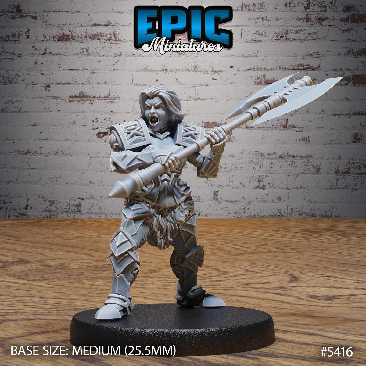 Dwarf Female Bandit Option #5415 back DND miniature Wild Bandits 16k resin
