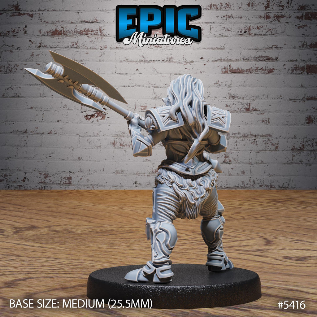 Dwarf Female Bandit Option #5416 front DND miniature Wild Bandits 16k resin