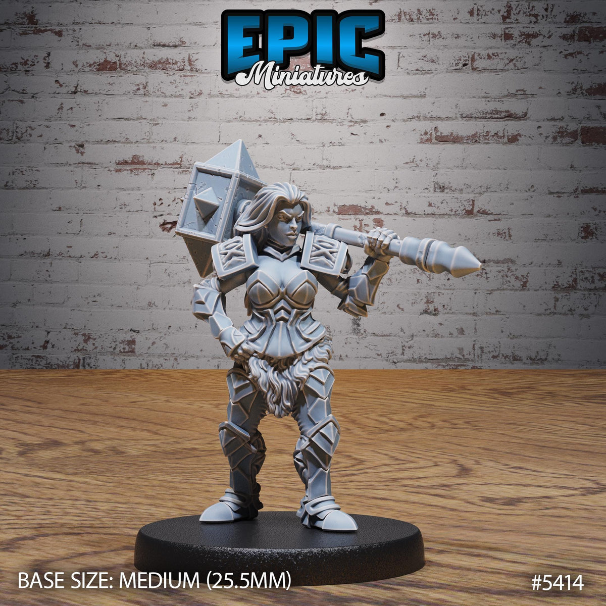 Dwarf Female Bandit Option #5417 back DND miniature Wild Bandits 16k resin
