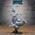 Bulky Lizard Bandit Option #5410 front DND miniature Wild Bandits 16k resin