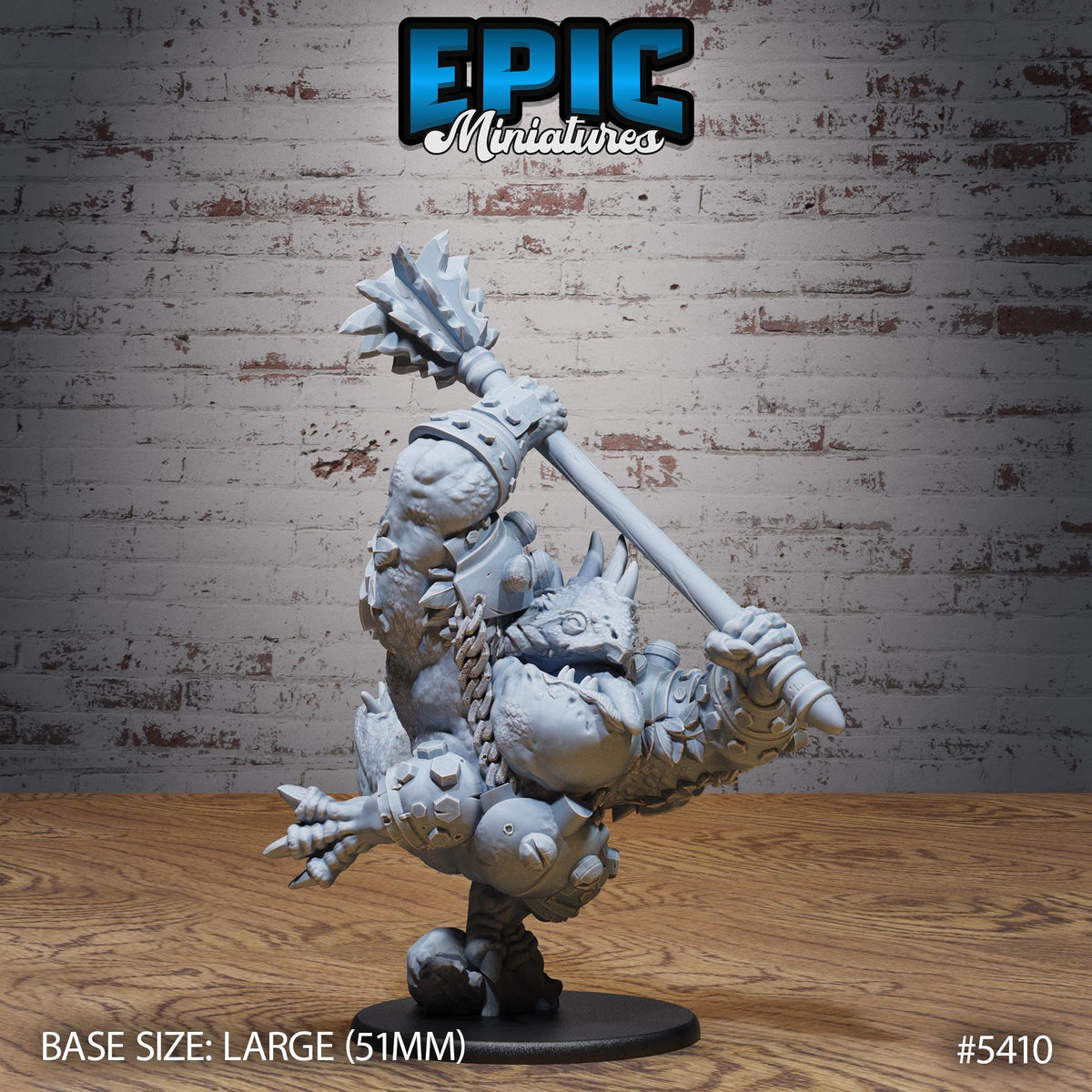 Bulky Lizard Bandit Option #5410 front DND miniature Wild Bandits 16k resin