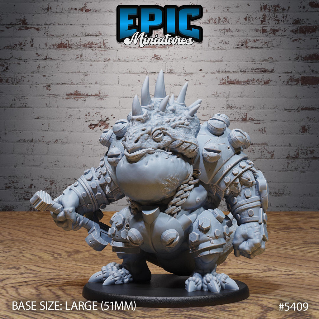 Bulky Lizard Bandit Option #5409 front DND miniature Wild Bandits 16k resin